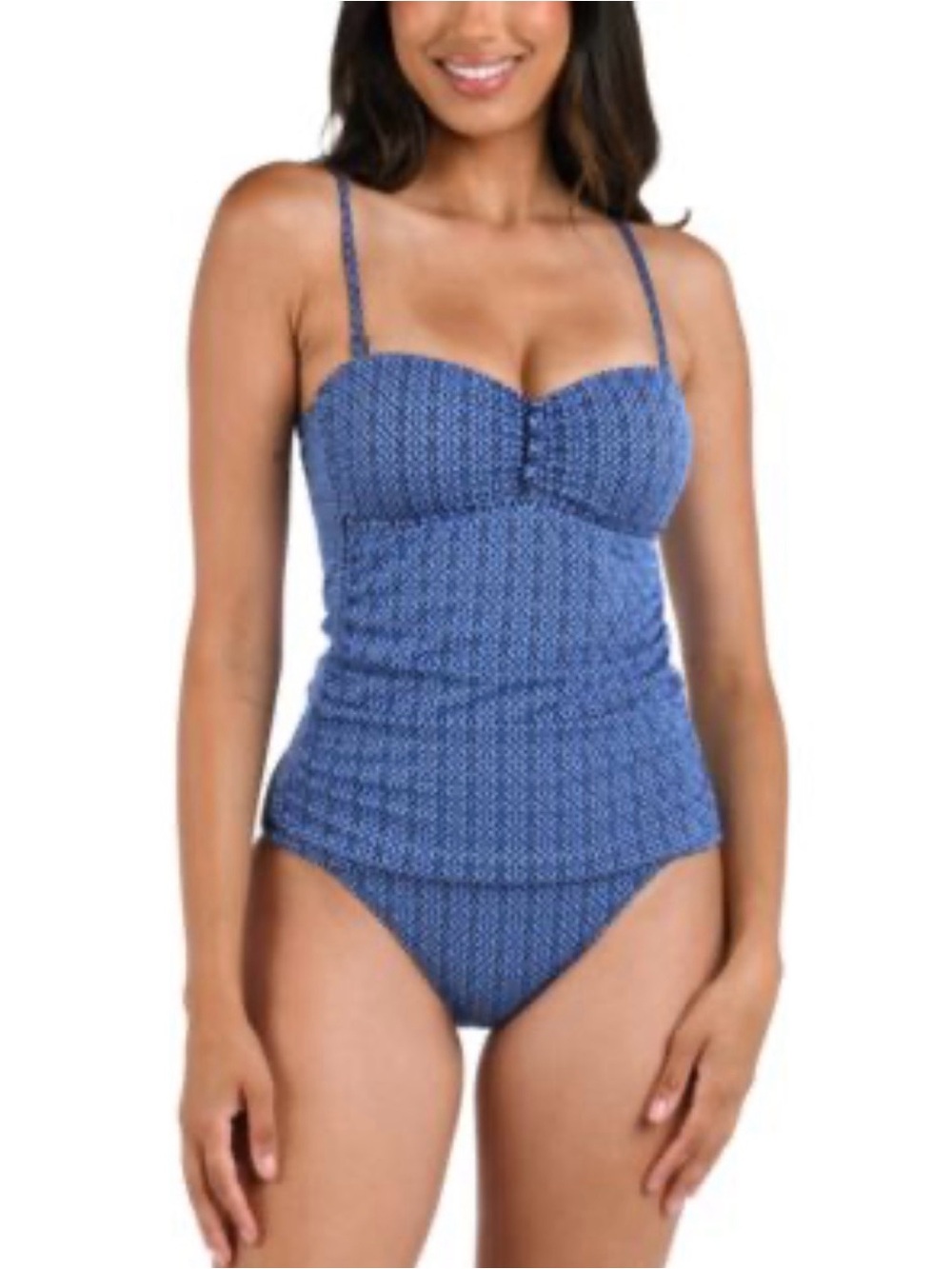 La Blanca Charmed Coast Blue Tones Tankini Set NWT Sz 8 Ret $180 Macy’s Buy